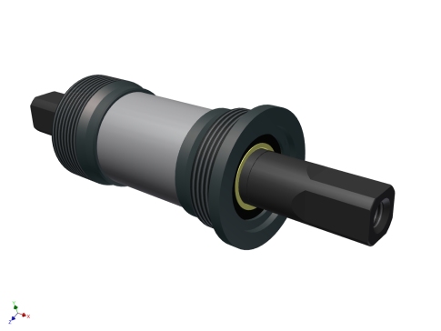 自行车用68mm方型底轴卡式轴承L131.5mm