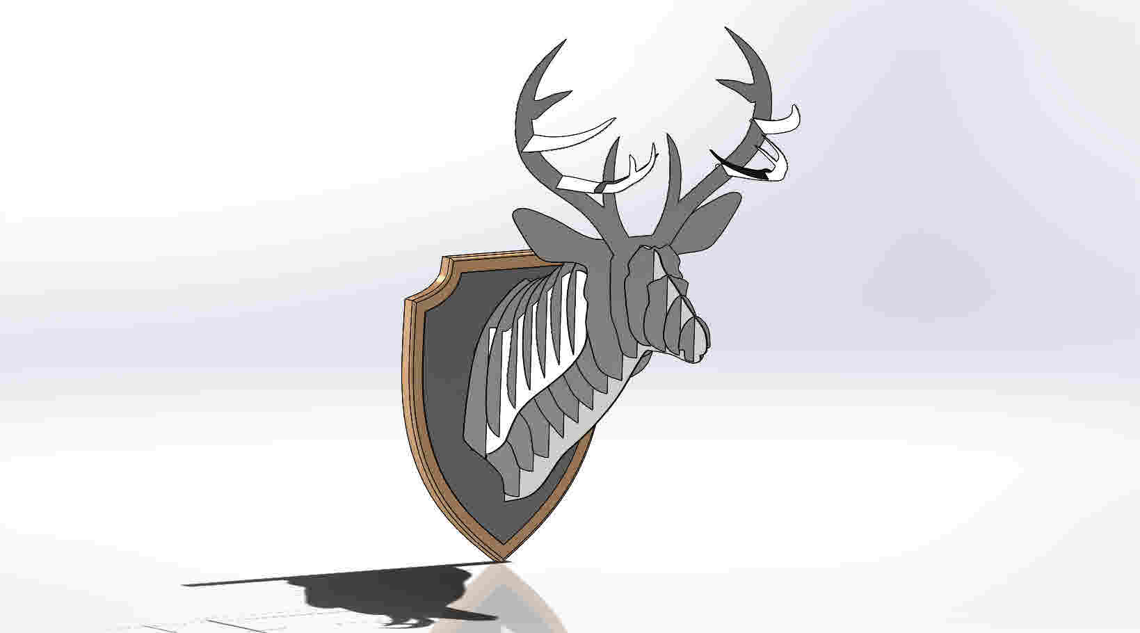 3D鹿头 2mm_4mm 板