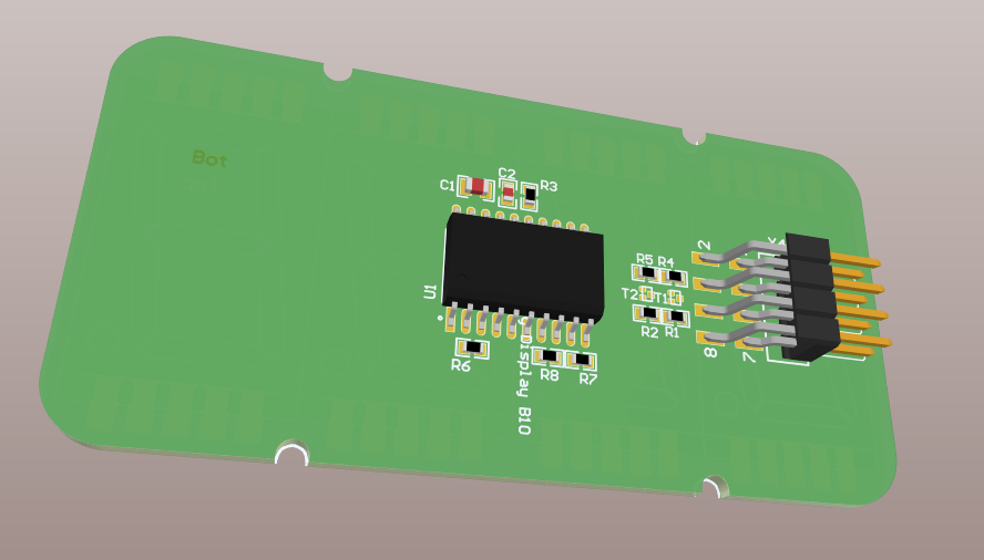 4x 7段LED显示板PCB
