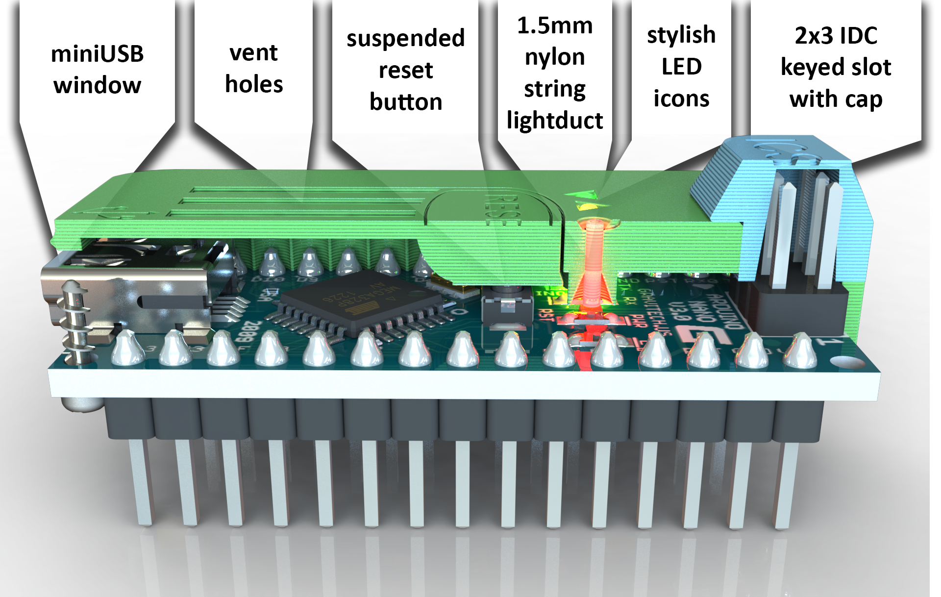 Arduino nano 保护壳
