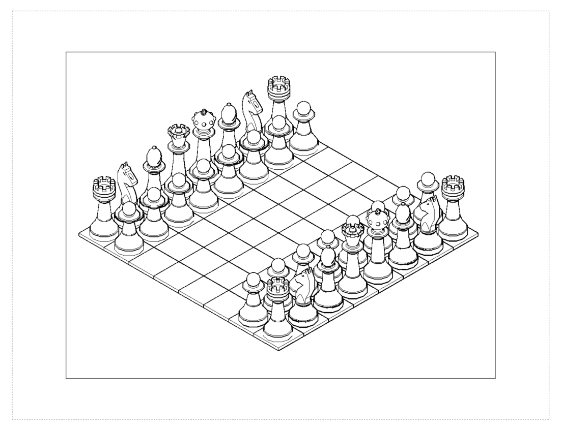 AutoCAD - 国际象棋套装