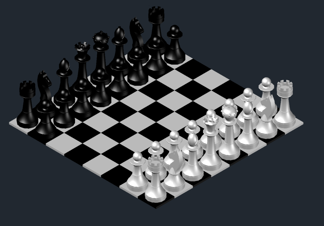 AutoCAD - 国际象棋套装