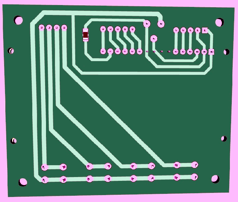 DIY LCD16x2 板。程序中的实际项目在 Diptrace 中。