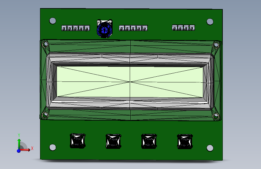 DIY LCD16x2 板。程序中的实际项目在 Diptrace 中。