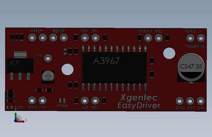 EasyDriver A3967 步进电机驱动器