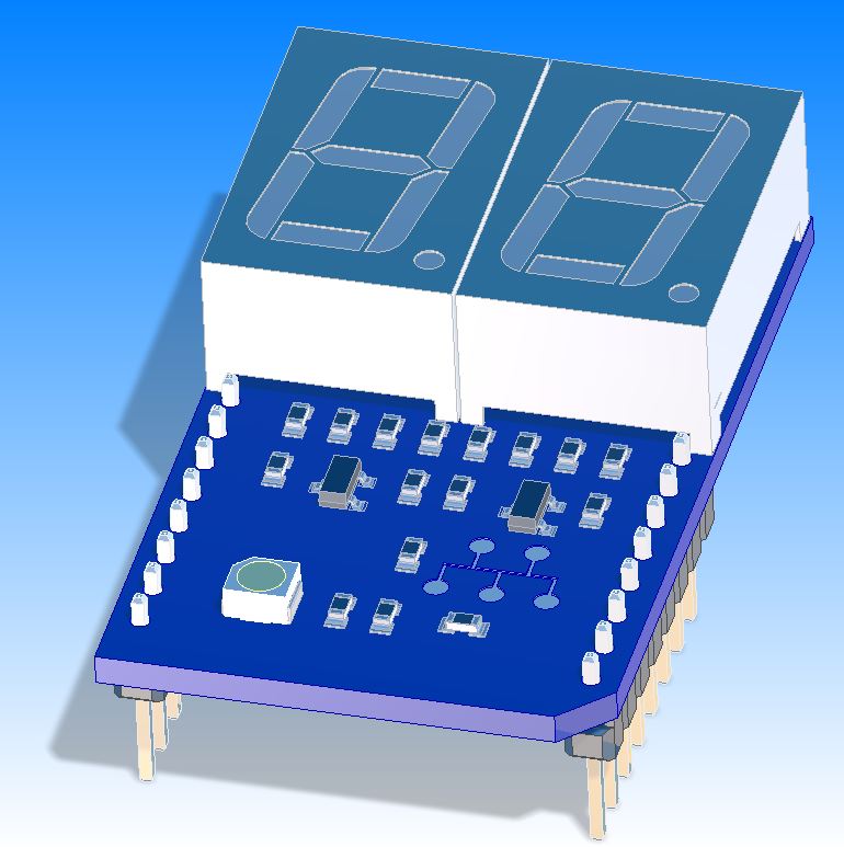 mikroBUS Click Board _ 七段显示器