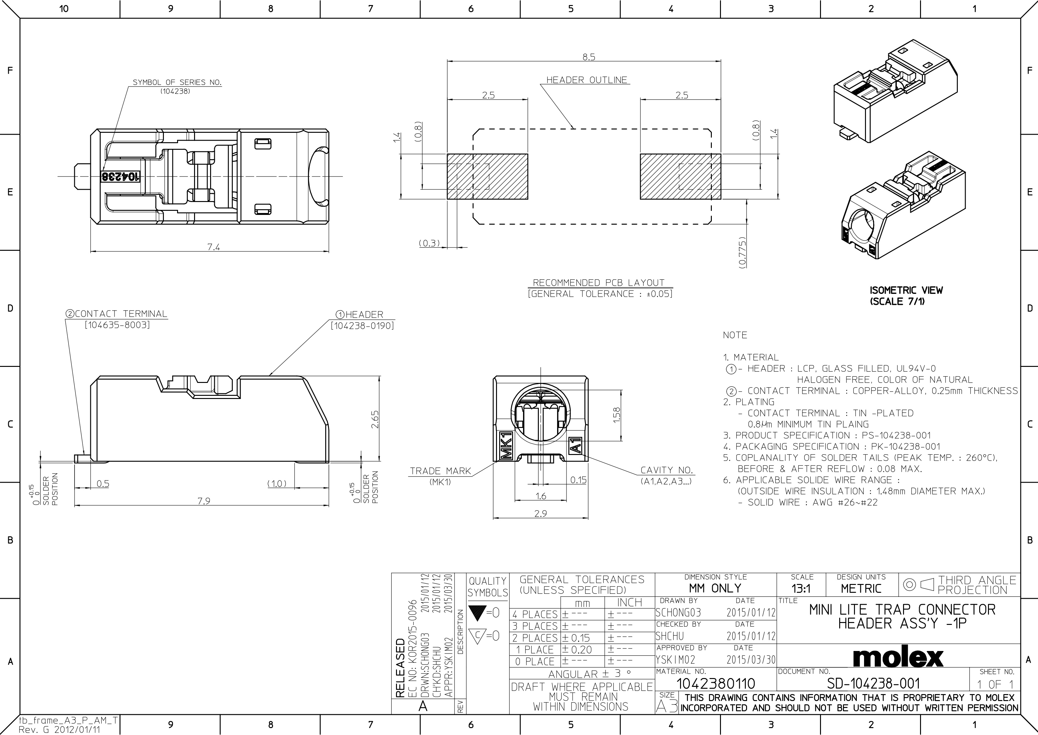 Mini Lite-Trap 贴片式排线到板连接器,按钮式