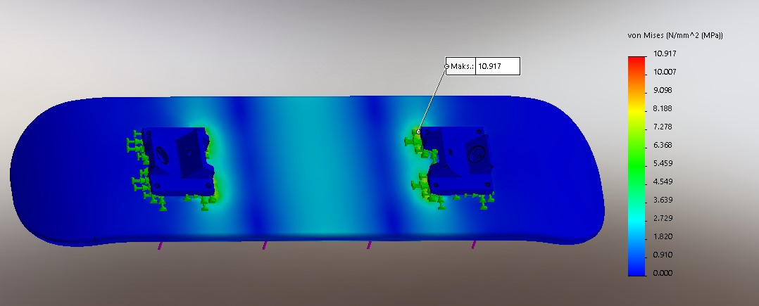 Solidworks有限元法与工程评论 - 快速分析 - 滑板 #27