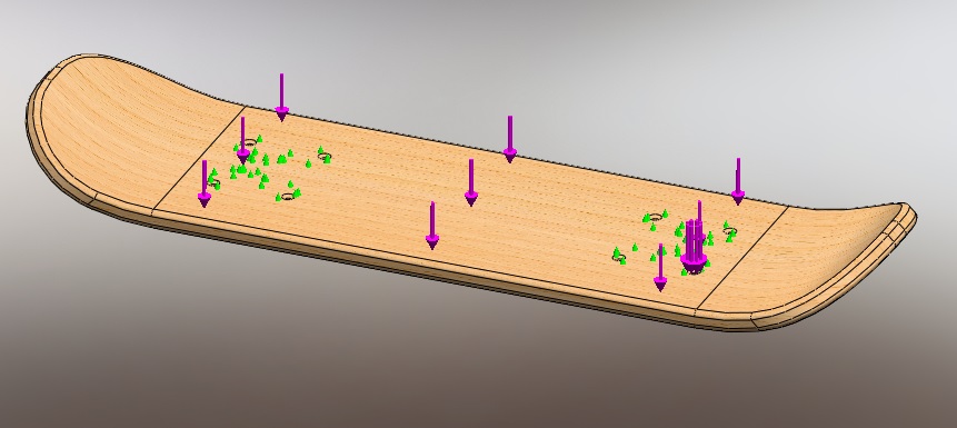 Solidworks有限元法与工程评论 - 快速分析 - 滑板 #27