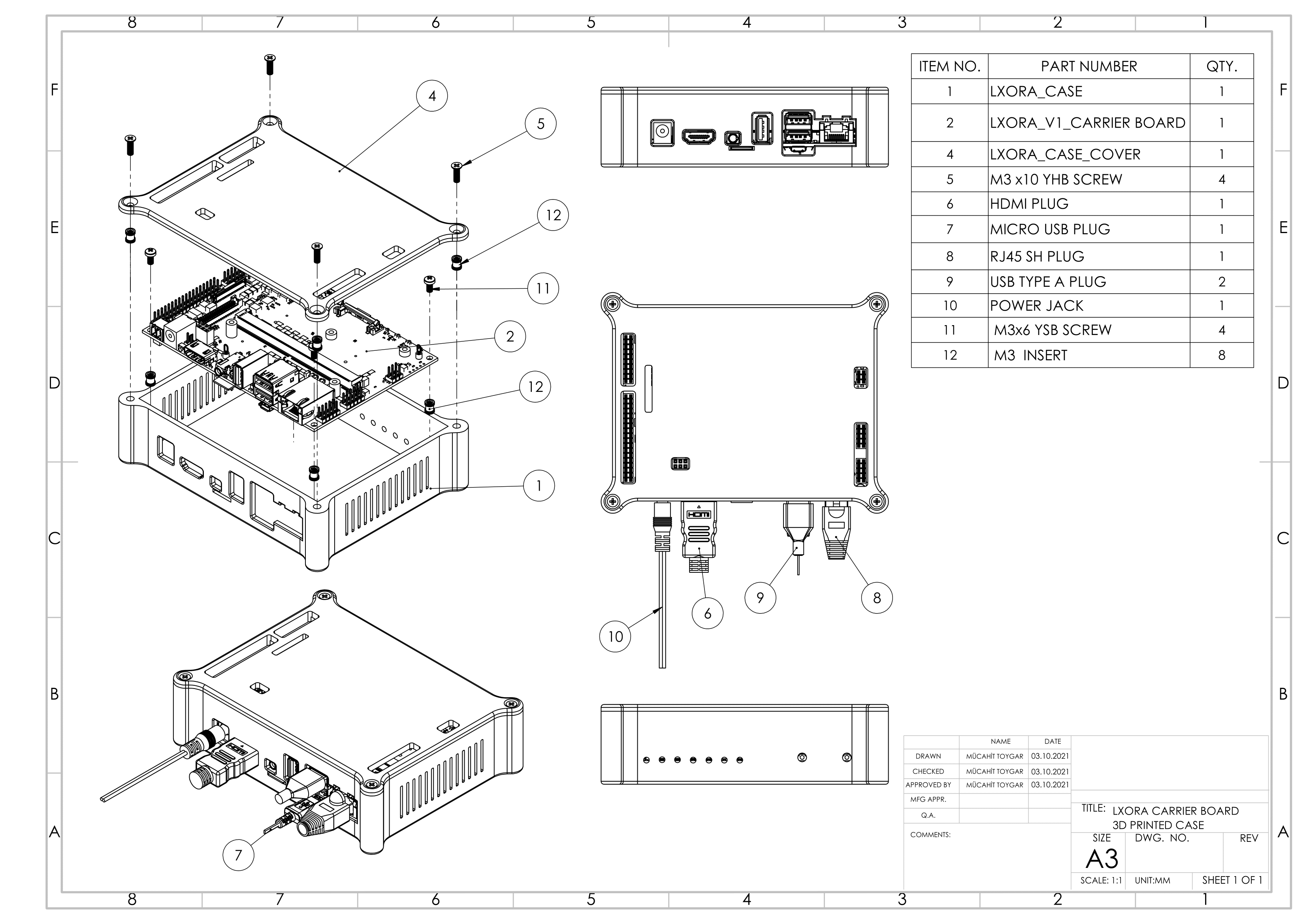Toradex Ixora 扩展板 3D 打印外壳