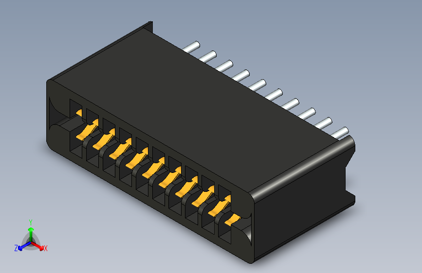 板边缘连接器，例如 TE Connectivity 标准边缘 II 系列，PCB边缘连接器，20 位，2.54 毫米间距