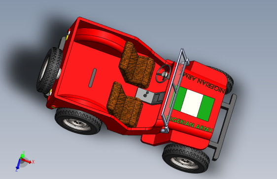 军用玩具吉普车组件