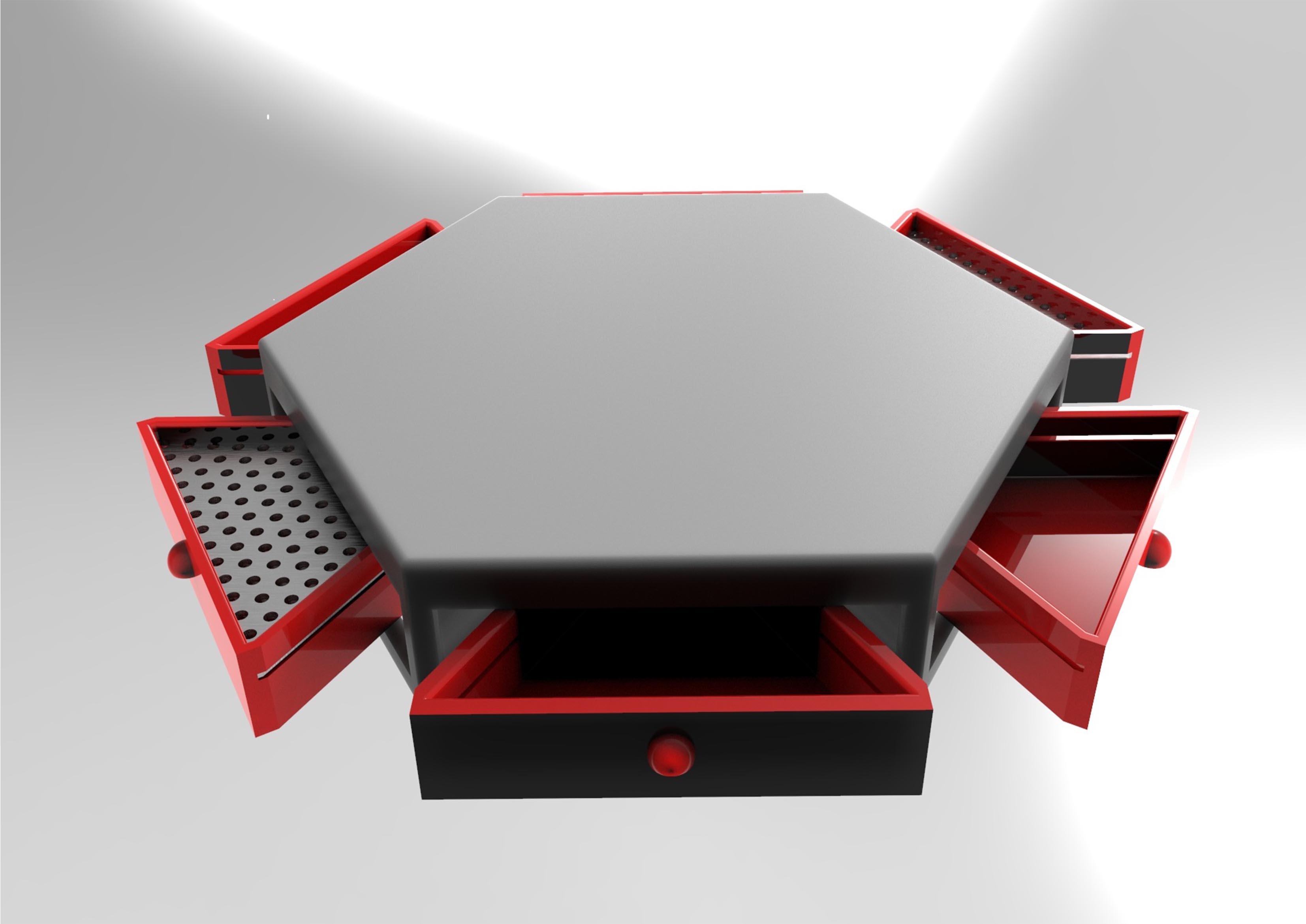 六角形切菜板设计 (Altıgen Doğrama Tahtası Tasarımı)