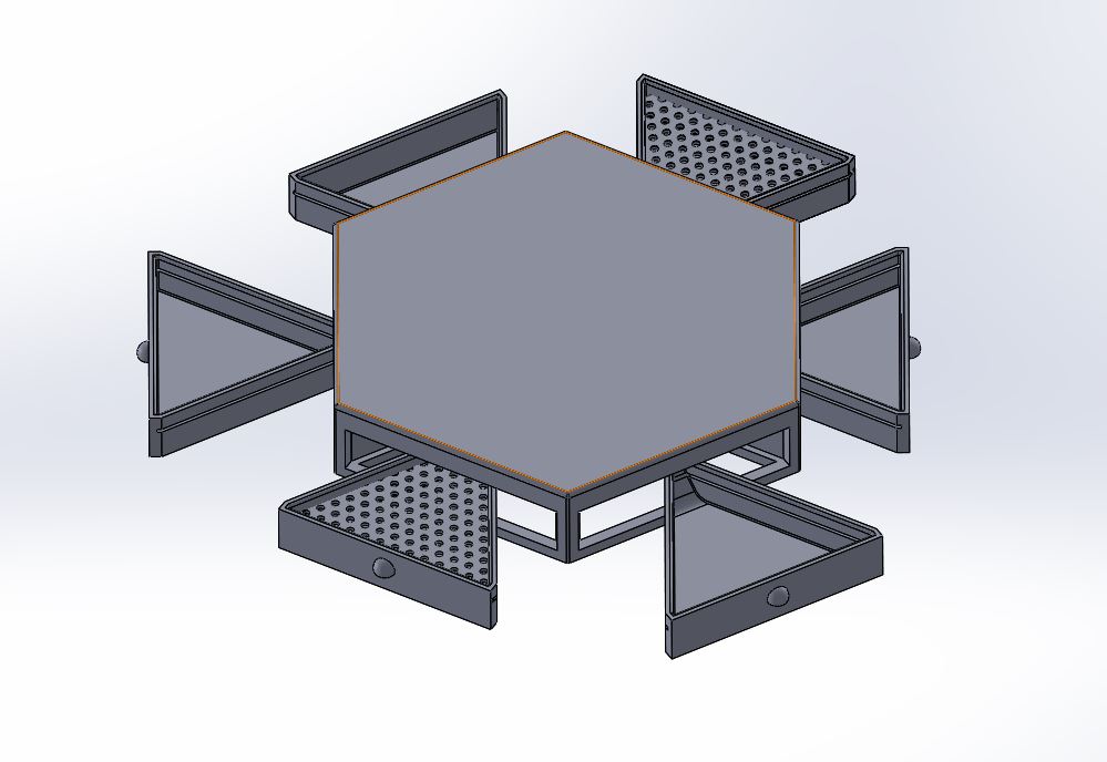 六角形切菜板设计 (Altıgen Doğrama Tahtası Tasarımı)
