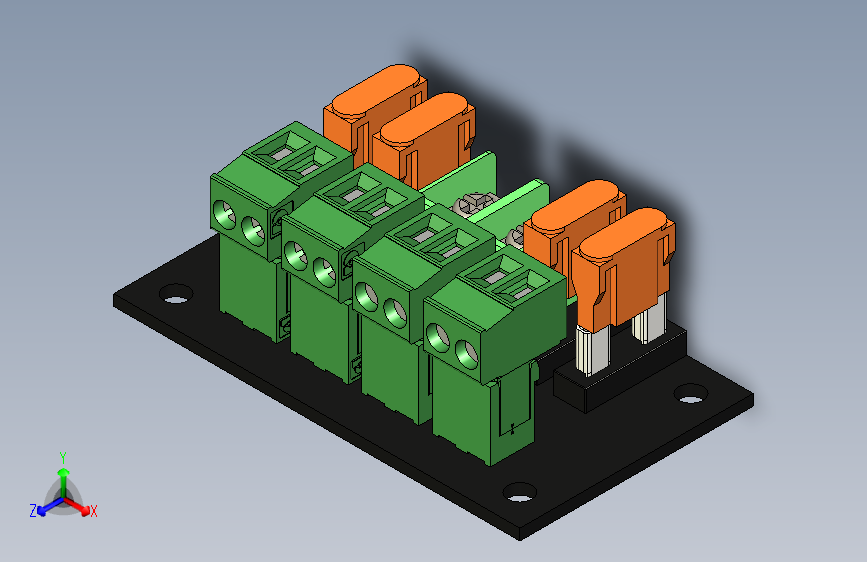 配电板 4 个保险丝输出