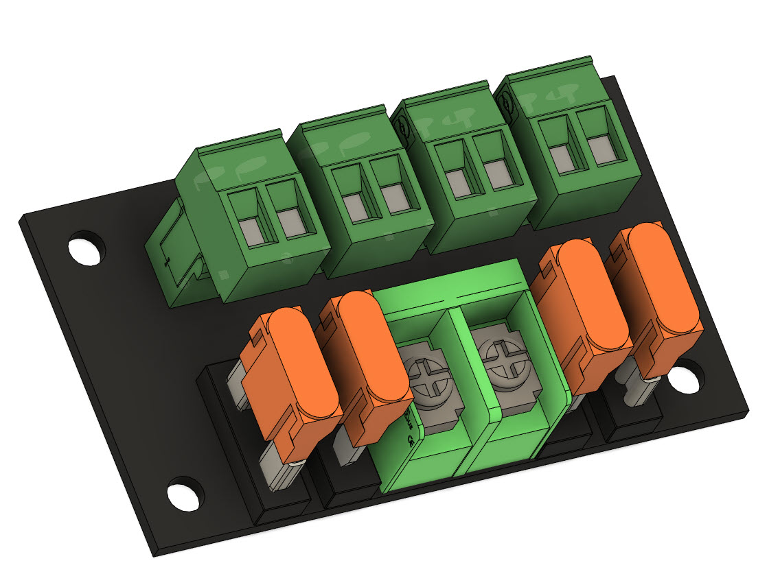 配电板 4 个保险丝输出