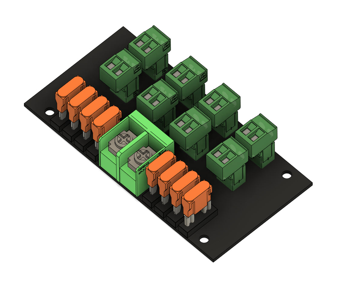 融合电力配电板 Distro-8 来自 Jboards