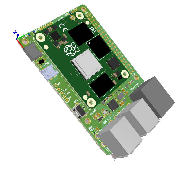 树莓派 CM4 _ CatsPi HAT 翻转版