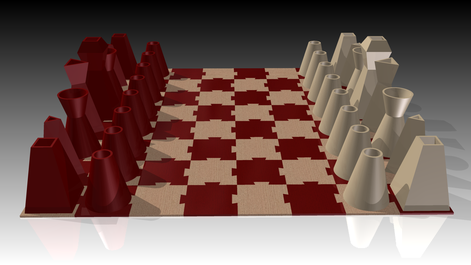 小型可打印国际象棋套装