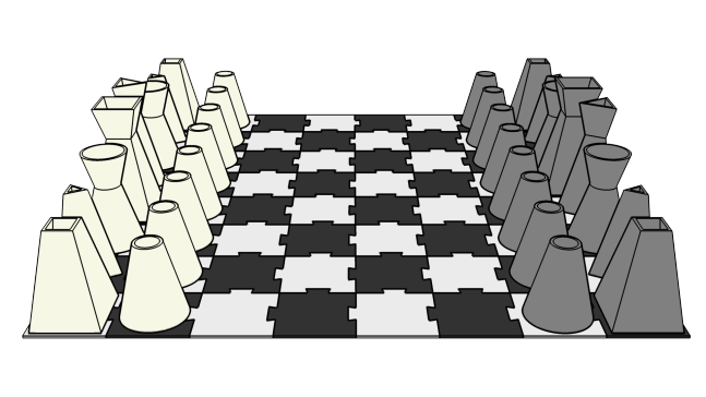 小型可打印国际象棋套装