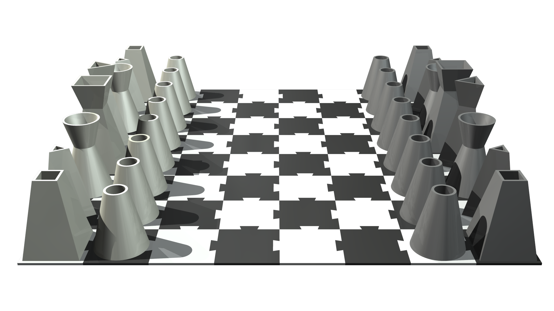 小型可打印国际象棋套装
