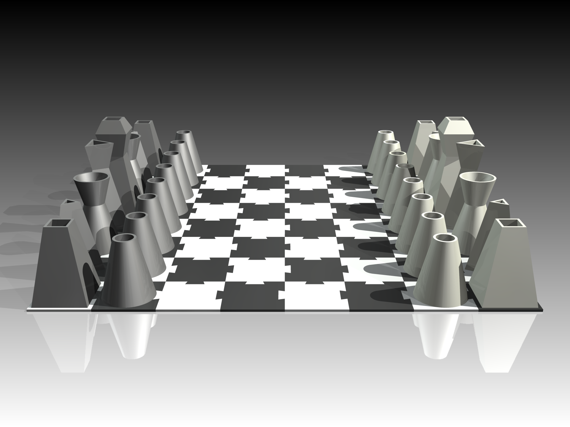 小型可打印国际象棋套装