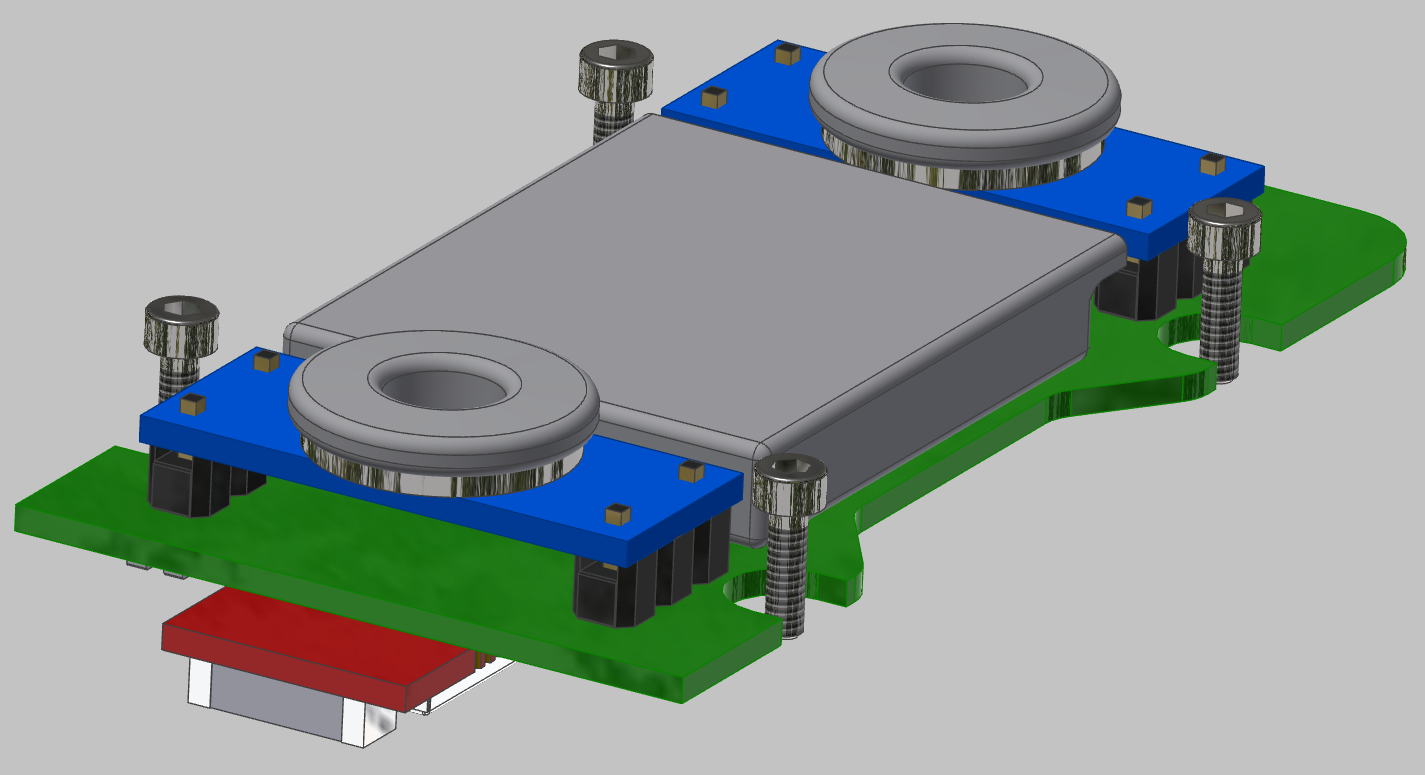 医疗传感器。印刷电路板的外壳和3D布局