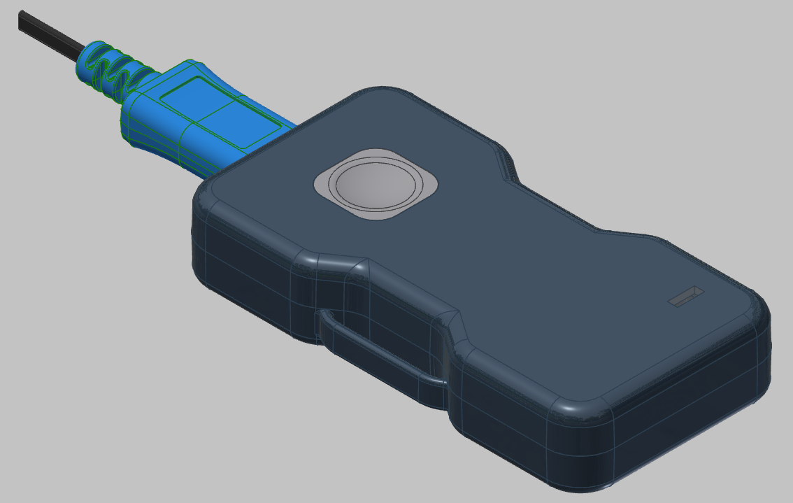 医疗传感器。印刷电路板的外壳和3D布局