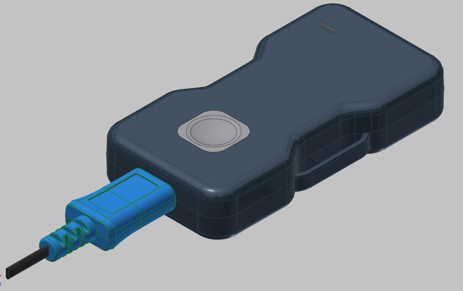 医疗传感器。印刷电路板的外壳和3D布局
