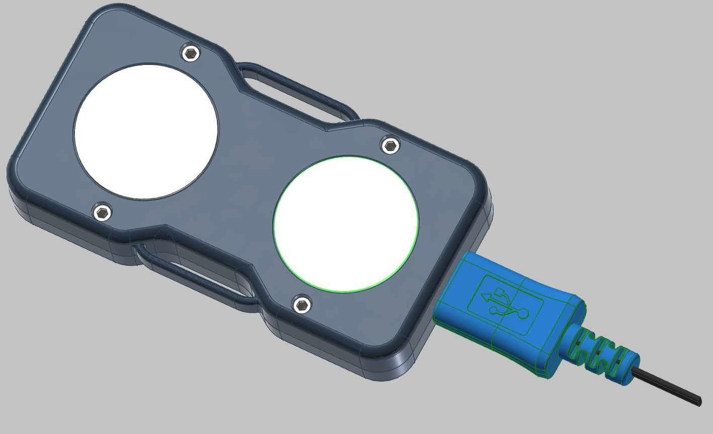 医疗传感器。印刷电路板的外壳和3D布局