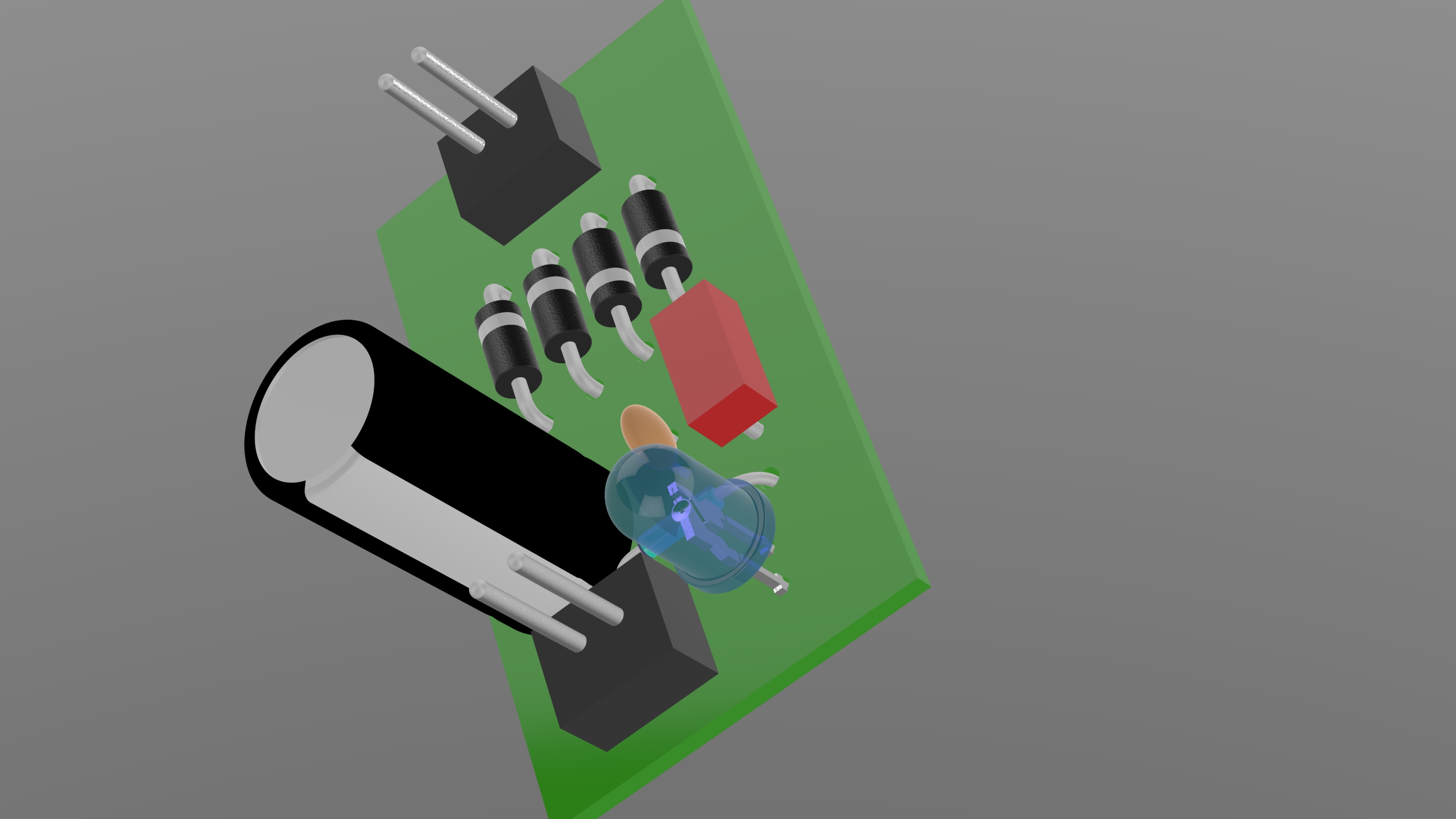 直流电源供应器印刷电路板和组件