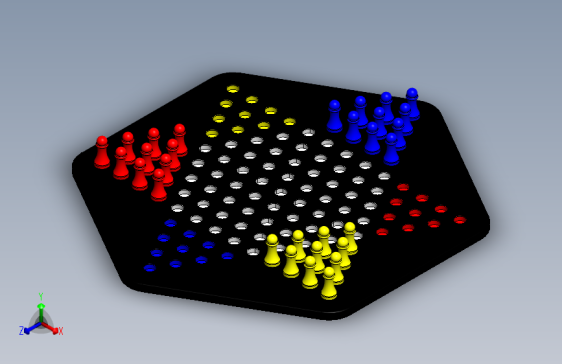 中国跳棋 - 3D 可打印棋盘游戏