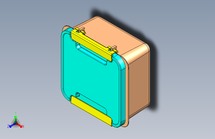 方形塑料碗三维图