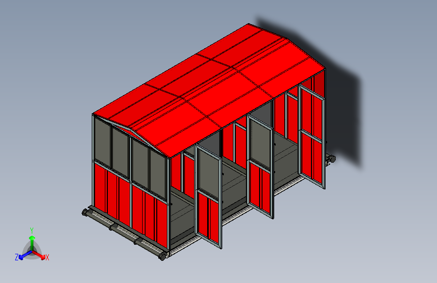 废弃物铁皮放置棚