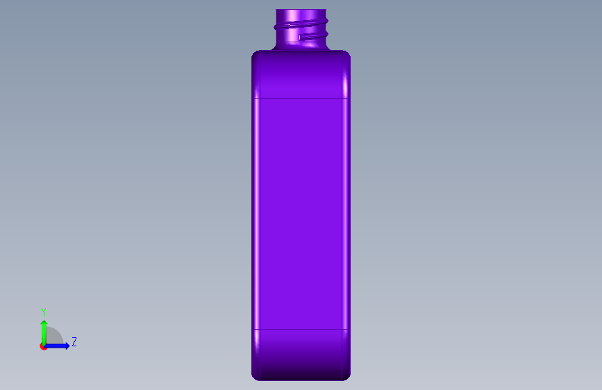 3D CAD基础练习_简单塑料瓶_公共场所_ Autodesk Inventor Pro 左侧视图