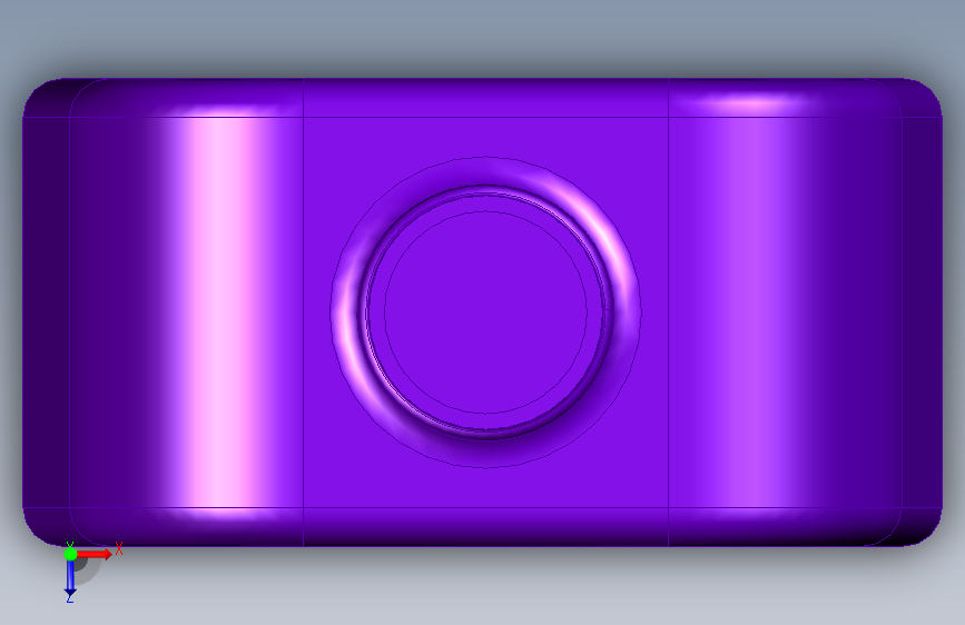 3D CAD基础练习_简单塑料瓶_公共场所_ Autodesk Inventor Pro 俯视图