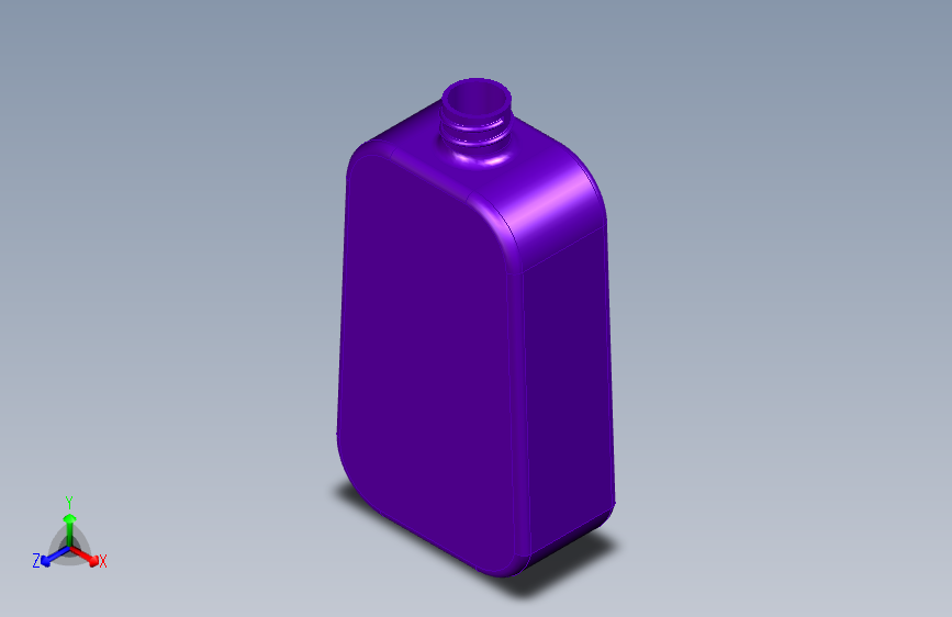3D CAD基础练习_简单塑料瓶_公共场所_ Autodesk Inventor Pro 主视图