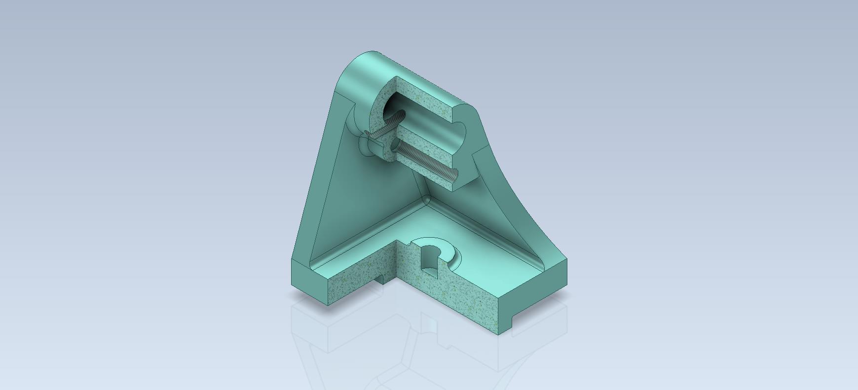 3D CAD基础练习_铣床尾架本体_ Fresador软件库_ Autodesk Inventor Pro