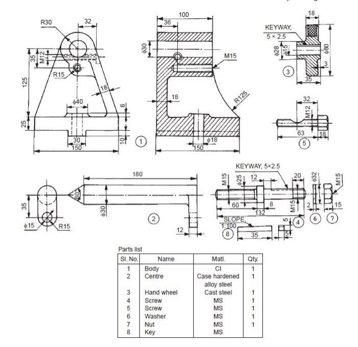 3D CAD基础练习_铣床尾架本体_ Fresador软件库_ Autodesk Inventor Pro