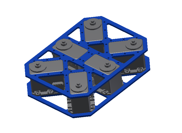 UDOO板和Dynamix RX28H伺服系统的六足机身。