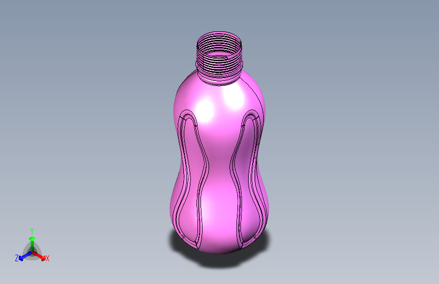 四面有图案的水瓶