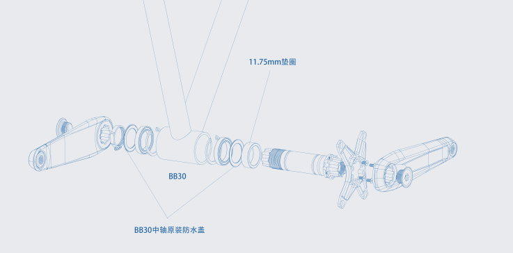 自行车底部支架PF30 _ 4130 _ BSA30 _ T47