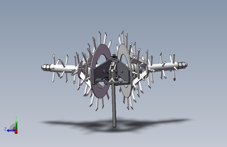 行间可调式中耕机结构