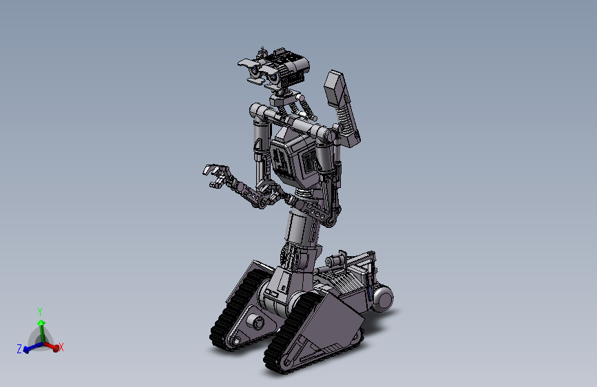 三角履带轮底盘人形机器人