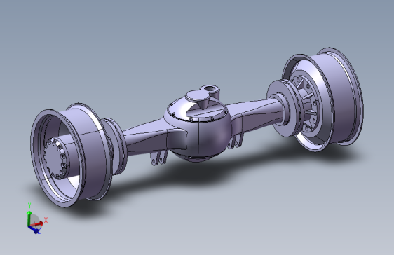 后桥结构3D图纸 CATIA设计 附平面工程图