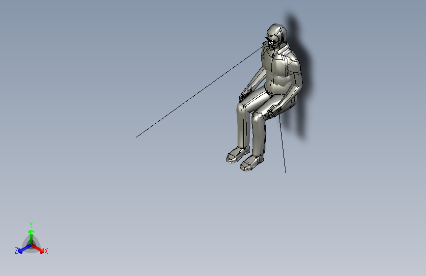 人物人体relaxed_sitting_manikin