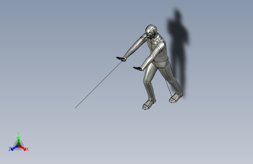 人体模型push1_mid_manikin