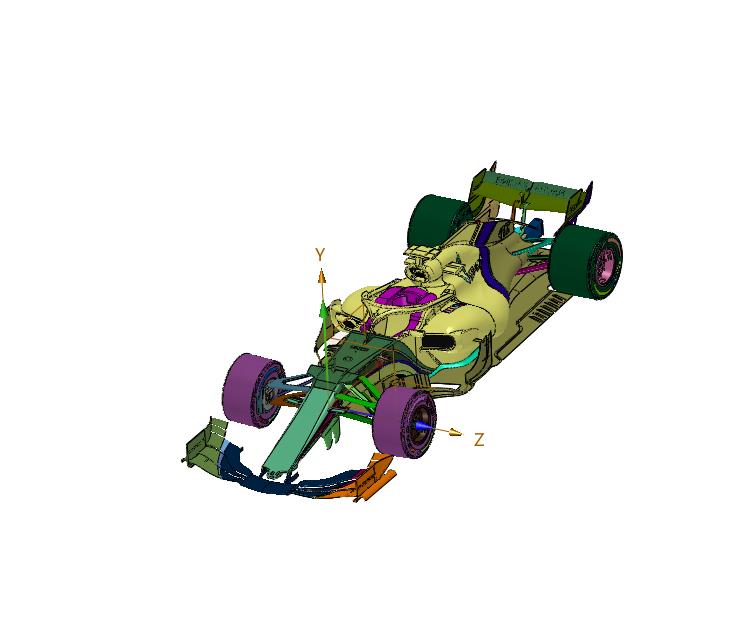 单座四轮方程式赛车