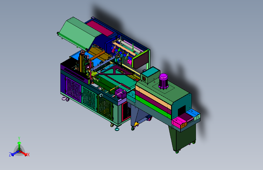 大型板材纸箱热缩膜包装机