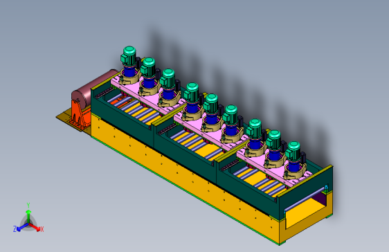 多工位花岗石板研磨机